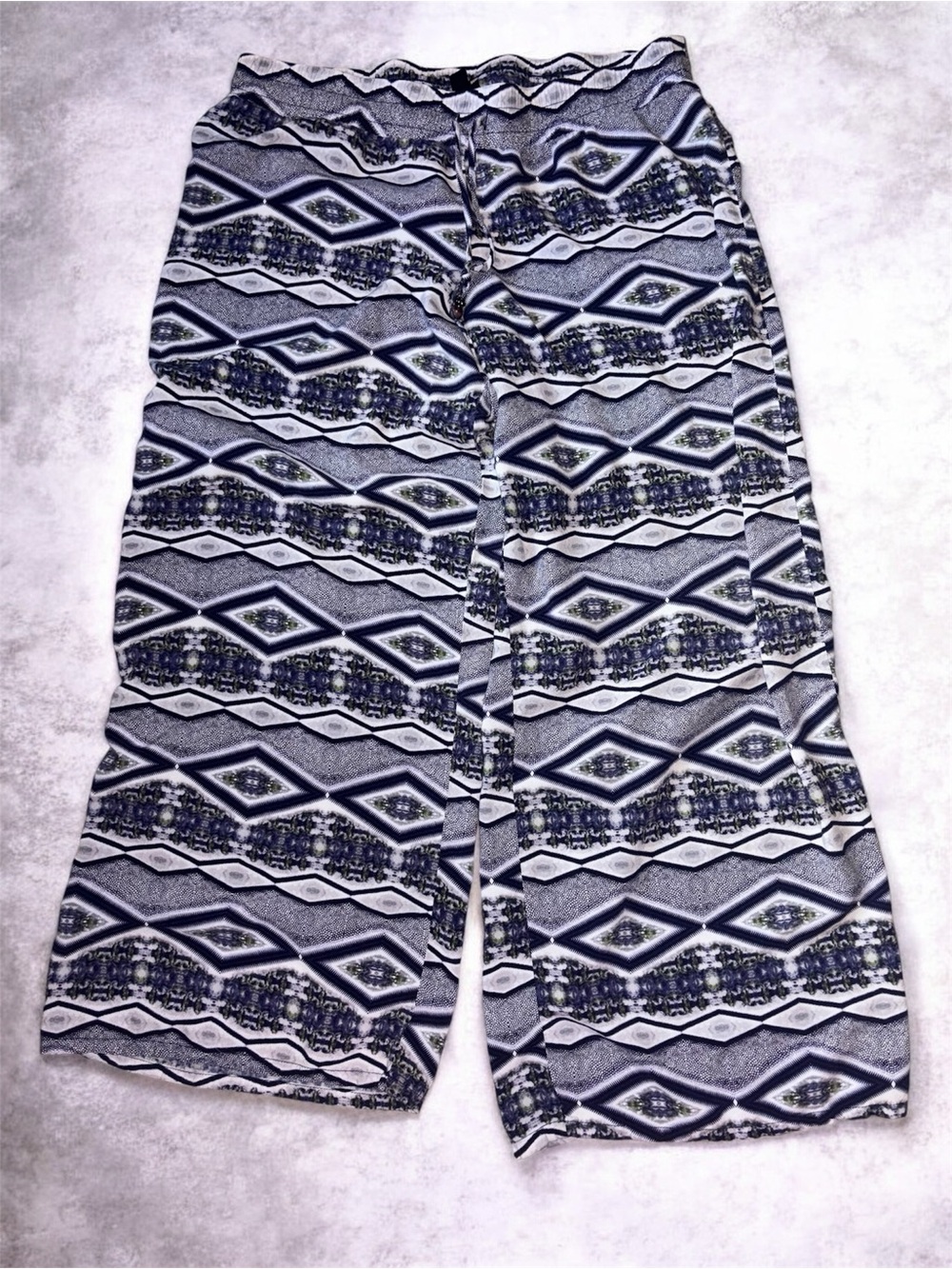 Bobeau Printed Knit Lounge pants wide leg